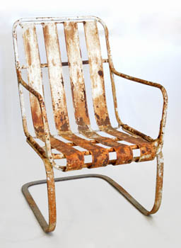 AGED GARDEN CHAIR