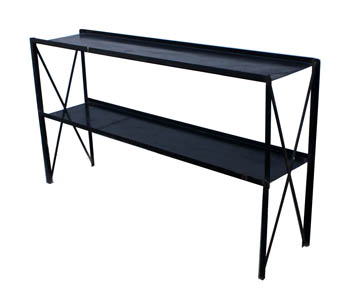 BLACK SHELVING UNIT