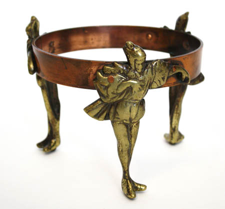 COPPER AND BRASS JESTER STAND