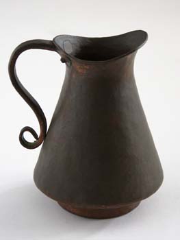 COPPER HAND HAMMERED PITCHER