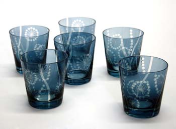 DANDELION GLASS BLUE