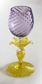 SMALL VENETIAN HAND BLOWN GOBLET