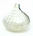 ONION SHAPED GLASS VASE WITH WHITE DOTS