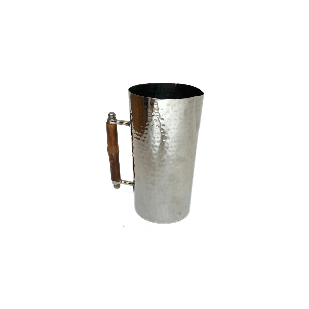 Hammered Metal Pitcher with Bamboo Handle – Shop At Gibson